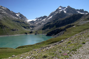 Lac de la Sassière und La Tsanteleina