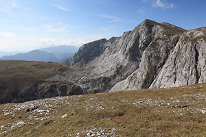 Der Hochschwab ber dem Trawiessattel